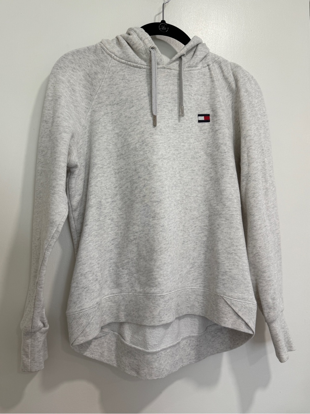 Tommy Hilfiger Heather Gray Hooded Pullover Sweatshirt